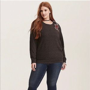 NWOT Torrid Embroidered Sweater